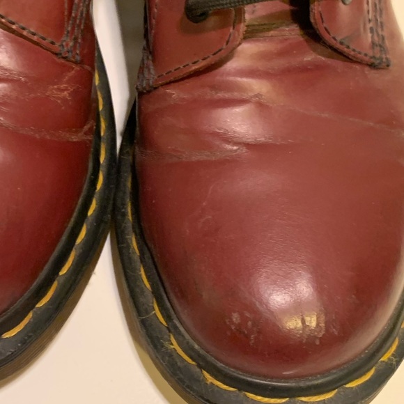 Dr. Martens 1460 Cherry Red Smooth Leather  Lace-Up Boots men’s size 6, women 7 - Picture 7 of 8
